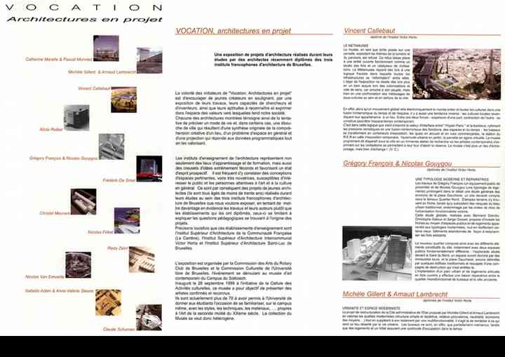 VOCATION, ARCHITECTURE EN PROJET