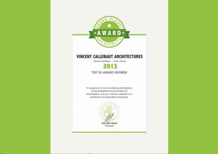 GREEN PLANET ARCHITECTS AWARD