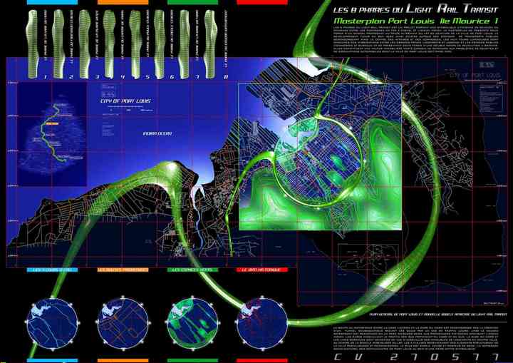 THE 8 LIGHTHOUSES OF THE LIGHT RAIL TRANSIT, MASTERPLAN mauritius_pl002